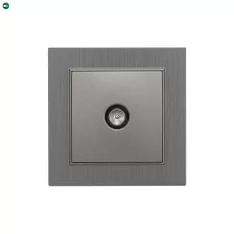 Nova TV csatlakozóaljzat szürke szálcsiszolt kerettel