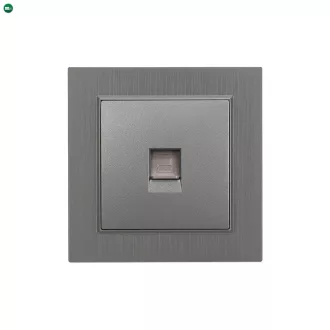 Nova UTP aljzat RJA-45 szürke szálcsiszolt kerettel