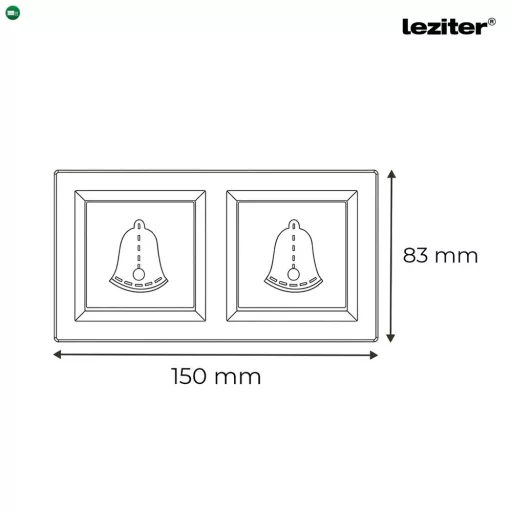 Nova kettős csengő kapcsoló 101N fehér kerettel