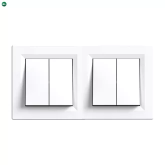 Nova kettős csillárkapcsoló 105 fehér kerettel