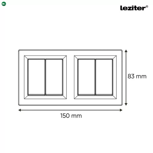 Nova kettős csillárkapcsoló 105 fehér kerettel