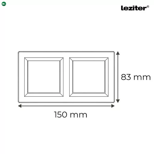 Nova kettős váltókapcsoló 106 fehér dupla kerettel