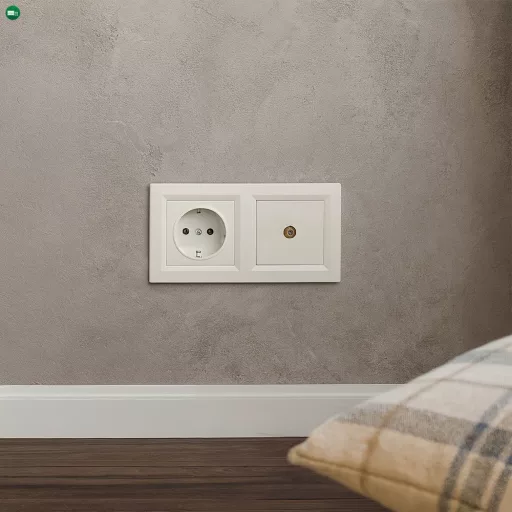 Nova dugalj TV csatlakozóval fehér kerettel