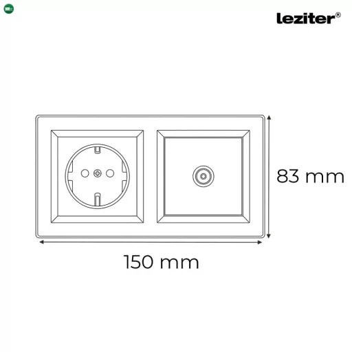 Nova dugalj TV csatlakozóval fehér kerettel