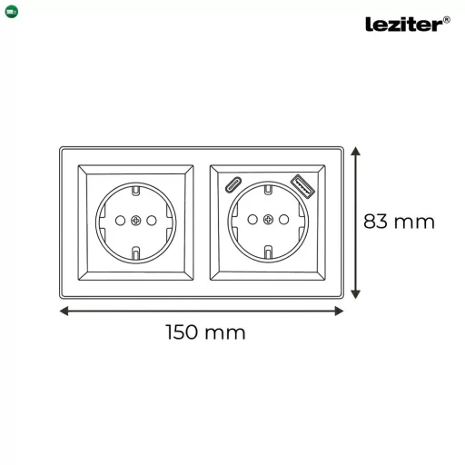 Nova dugalj USB csatlakozóval fehér kerettel