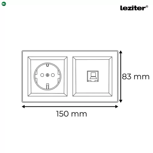 Nova dugalj 16A 250V UTP csatlakozóval fehér kerettel
