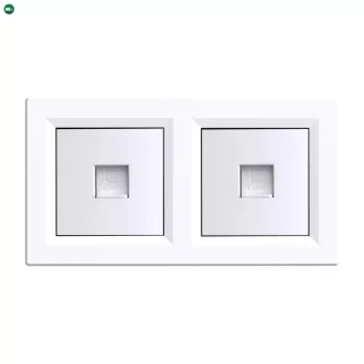 Nova kettős UTP aljzat RJA-45 fehér kerettel