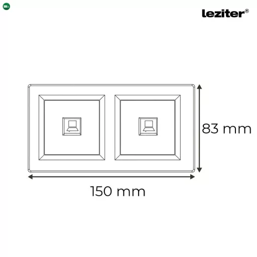 Nova kettős UTP aljzat RJA-45 fehér kerettel