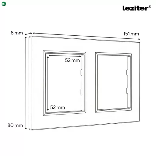 Nova kettes keret vízszintes fehér