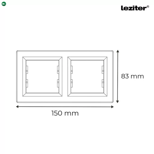 Nova kettes keret vízszintes fehér