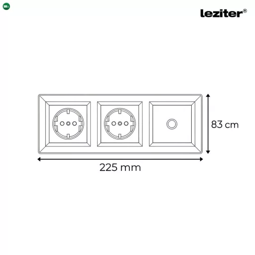 Nova III kettő dugalj TV csatlakozóval fehér kerettel