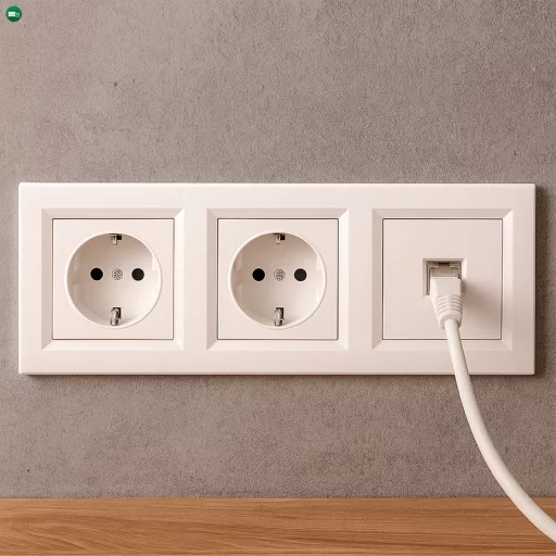 Nova III kettő dugalj UTP csatlakozóval fehér kerettel