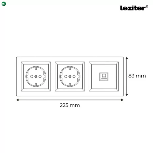 Nova III kettő dugalj UTP csatlakozóval fehér kerettel