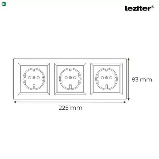 Nova III földelt dugalj  fehér kerettel