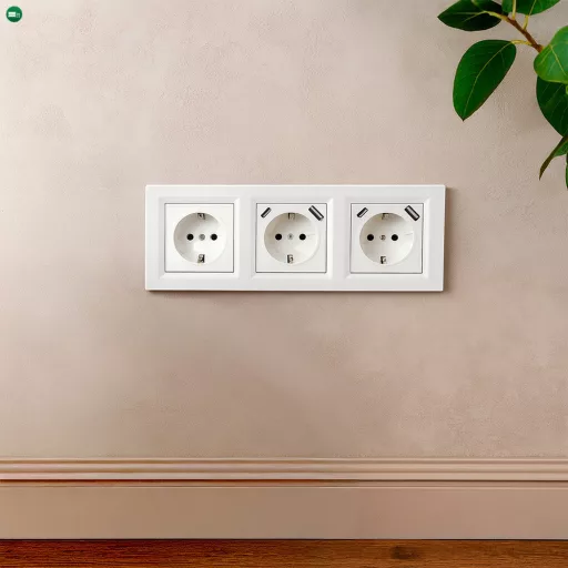 Nova III dugalj kettő USB csatlakozóval fehér kerettel