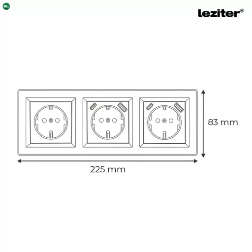 Nova III dugalj kettő USB csatlakozóval fehér kerettel