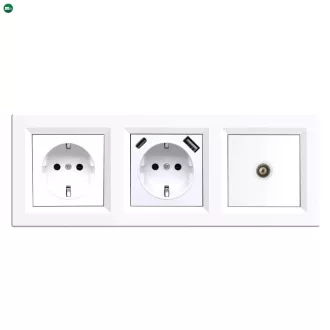 Nova dugalj, USB, TV csatlakozóval fehér kerettel