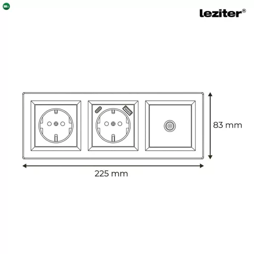 Nova dugalj, USB, TV csatlakozóval fehér kerettel