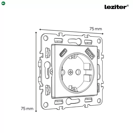 Nova dugalj, USB, TV csatlakozóval fehér kerettel