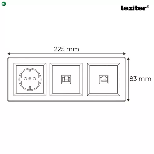 Nova III dugalj kettő UTP csatlakozóval fehér kerettel