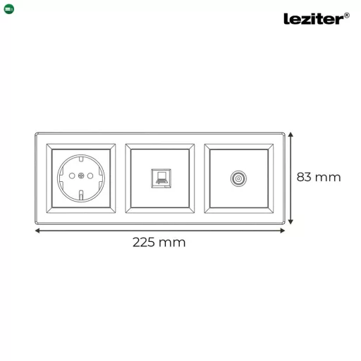 Nova dugalj, UTP, TV csatlakozóval fehér kerettel