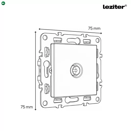 Nova dugalj, UTP, TV csatlakozóval fehér kerettel