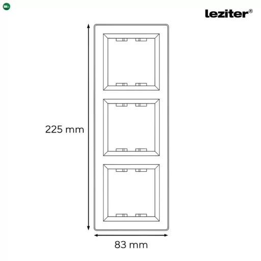 Nova hármas keret vízszintes fehér