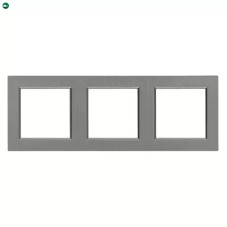Nova hármas keret vízszintes szürke szálcsiszolt
