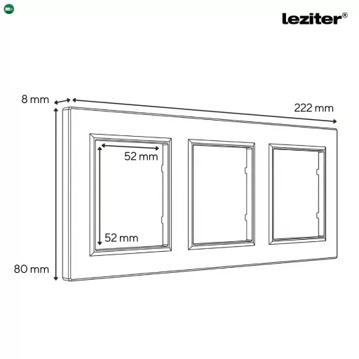Nova hármas keret vízszintes szürke szálcsiszolt