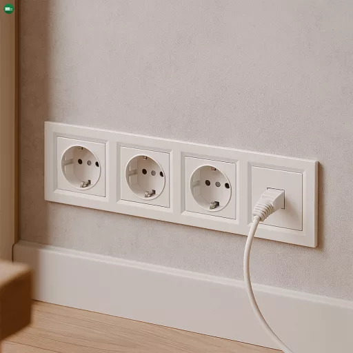 Nova IV három dugalj UTP csatlakozóval fehér kerettel