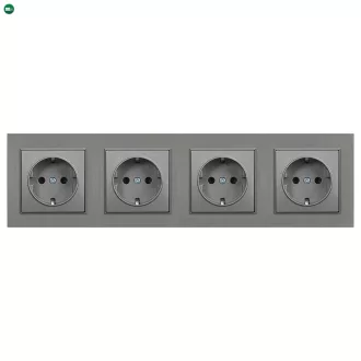 Nova IV négy dugalj szürke szálcsiszolt kerettel