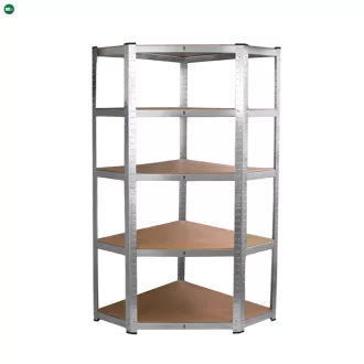 Nagy teherbírású sarokpolc 180x70x40-40 cm 175 kg króm
