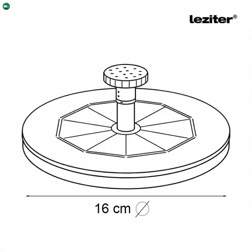 Napelemes szökőkút led világítással 16 cm