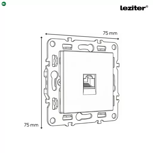 Nova UTP aljzat RJA-45 szürke
