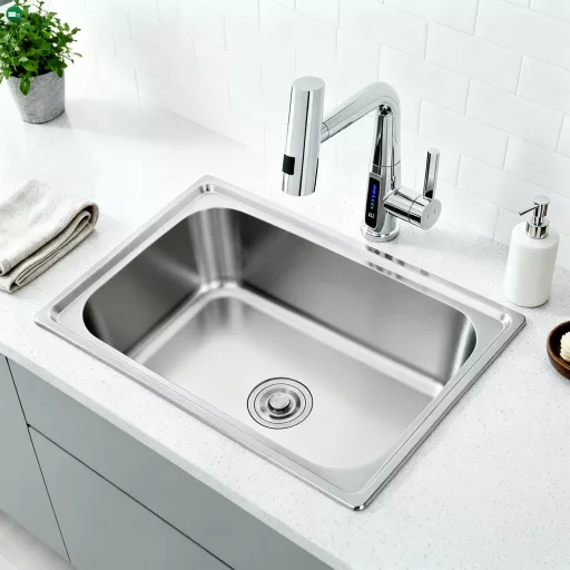 Mont szögletes egy medencés rozsdamentes mosogató