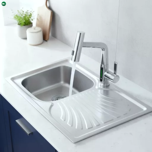 Boli szögletes egy medence + csepegtető rozsdamentes mosogató