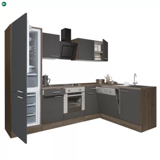   Yorki 280 sarok konyhabútor alsó sütős, alulfagyasztós hűtős kivitelben