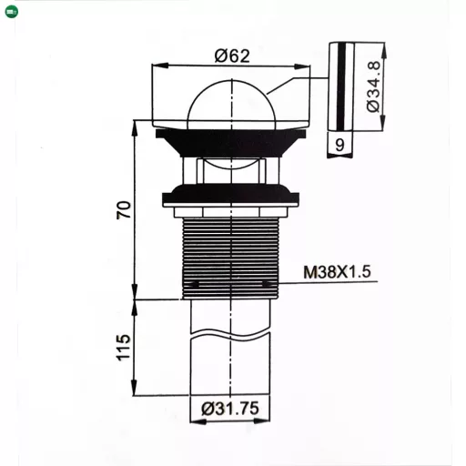Mosdó leeresztő túlfolyós mosdóhoz