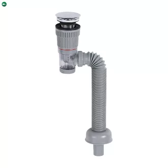   Klikk-Klakk leeresztő normál mosdóhoz bűzzáróval flexibilis csővel
