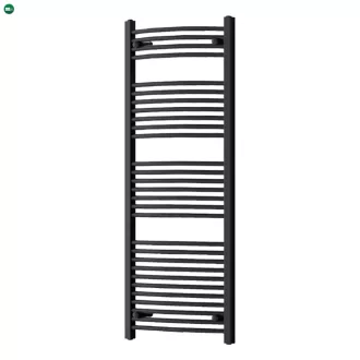Íves törölközőszárító radiátor 1600x600 mm fekete
