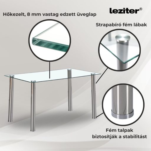 Karin 4+1 étkező garnitúra fehér-szürke