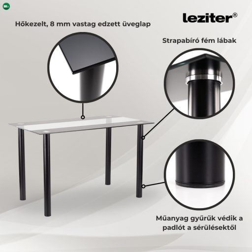 Denton 6+1 étkező garnitúra fehér-szürke
