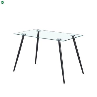 Lana 120 cm szögletes üveg étkezőasztal