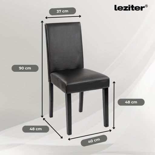 Mira 6+1 étkező garnitúra fehér-fekete