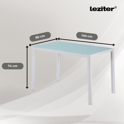 Mira 6+1 étkező garnitúra fehér-fekete