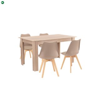 Zara 4+1 étkező garnitúra bézs-sonoma tölgy