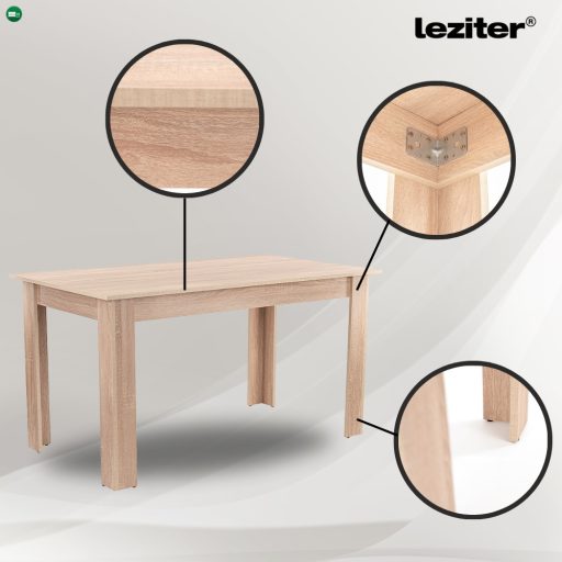 Zara 4+1 étkező garnitúra fehér-sonoma tölgy