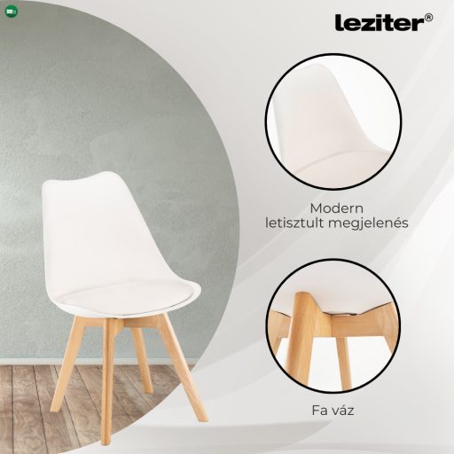 Zara 4+1 étkező garnitúra fehér-sonoma tölgy