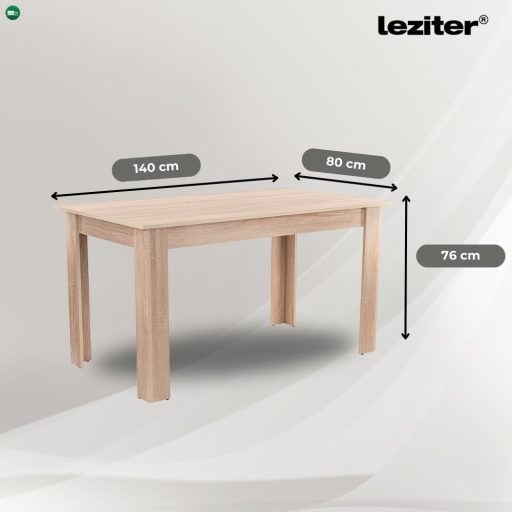 Leon 6+1 étkező garnitúra sonoma tölgy-fekete