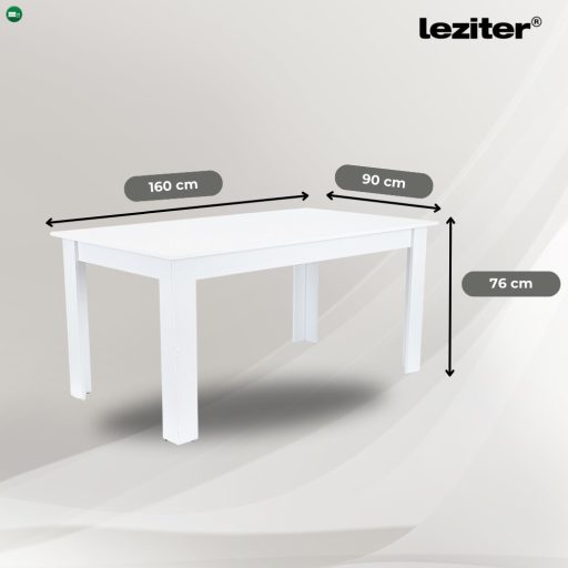 Leon 4+1 étkező garnitúra fehér-fekete